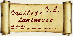Vasilije Laninović vizit kartica